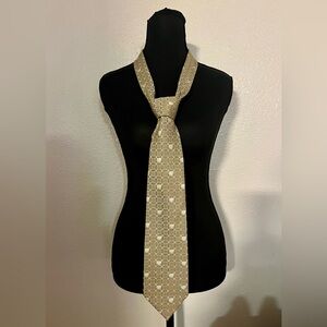 Gianni Versace Beige Geometric Tie